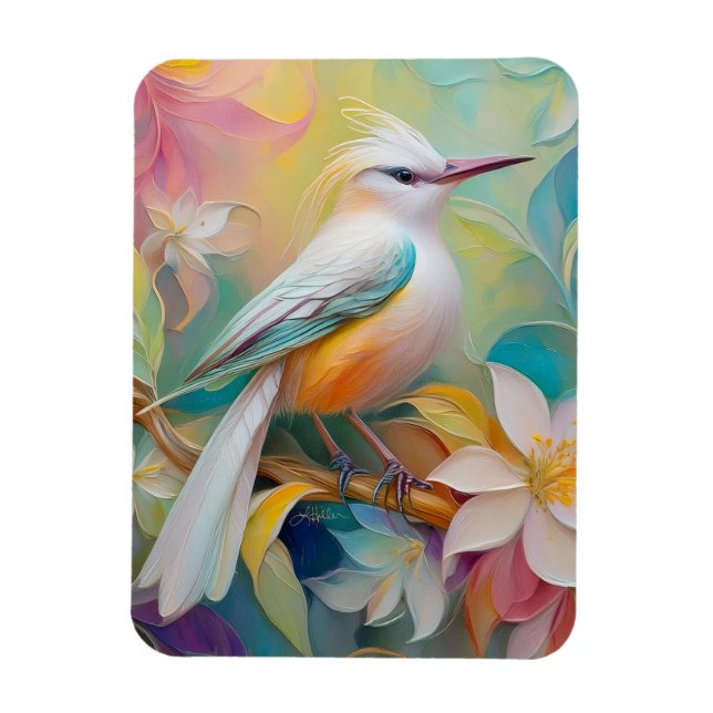 Tufed Golden Rumped Fantasy Bird Magnet (Vertikal)