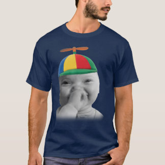 Tuff AI Nische Baby hält Lachen Meme in Propeller T-Shirt