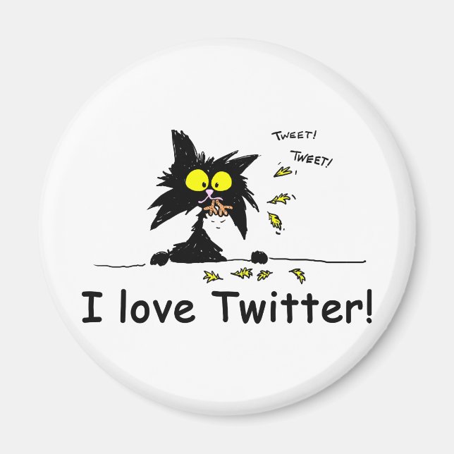 Tuff Kitty Lieben Twitter Magnet (Vorne)