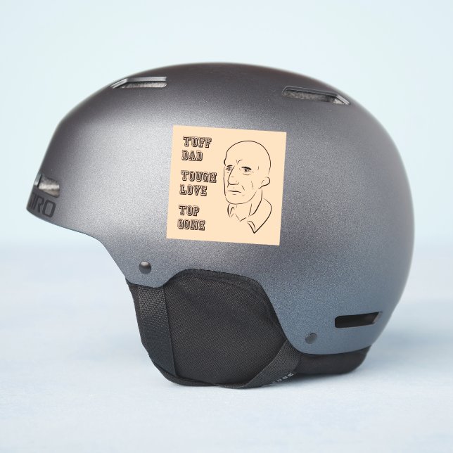 Tuff Vater, starke Liebe, Top Gone Aufkleber (Helmseite)