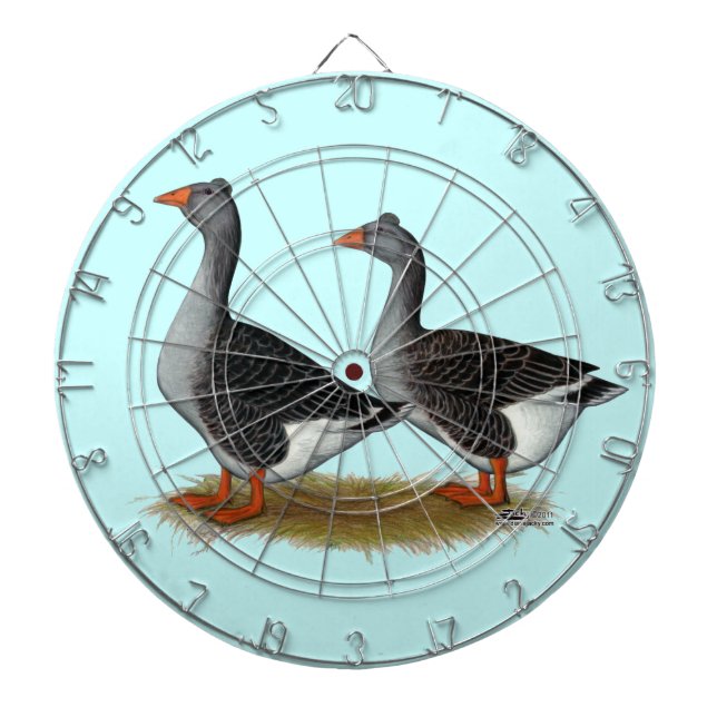 Tufted Toulouse Geese Dartscheibe (vorne)