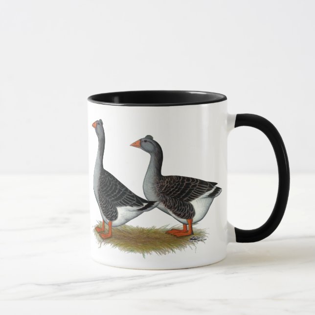 Tufted Toulouse Geese Tasse (Rechts)