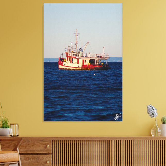 Tug-Boot auf Mutiny Bay #2 Leinwanddruck (Insitu (Wohnzimmer))