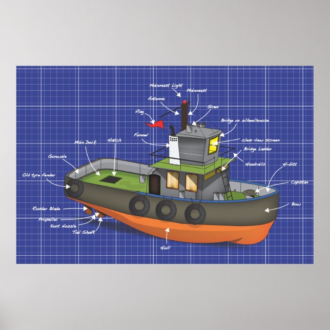 Tug-Boot Poster (Vorne)