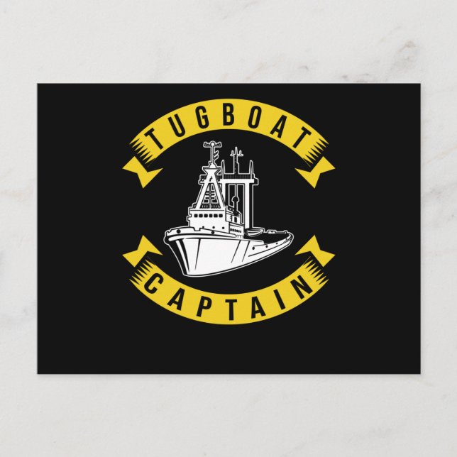 Tug-Bootskapitän Postkarte (Vorderseite)