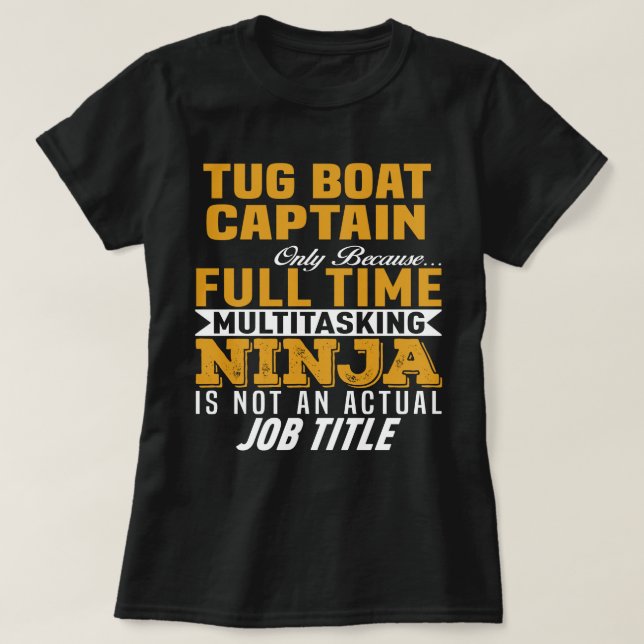 Tug-Bootskapitän T-Shirt (Design vorne)