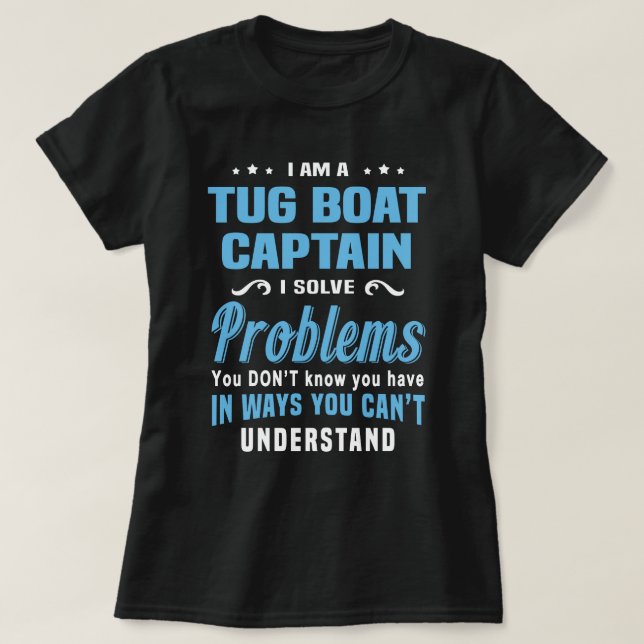 Tug-Bootskapitän T-Shirt (Design vorne)