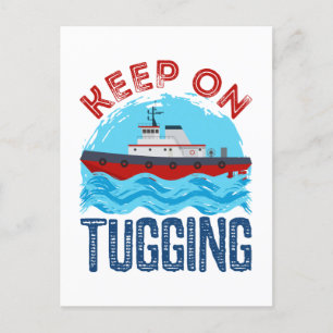 Tugboat Behielt auf Umarmung Postkarte