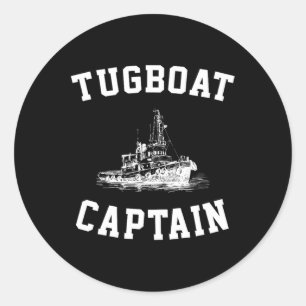 Tugboat Captain Runder Aufkleber
