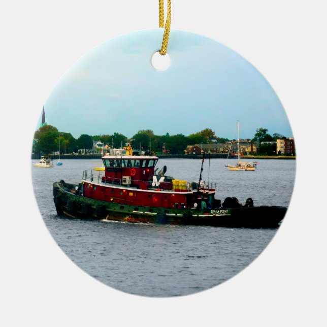 Tugboat Norfolk VA Keramik Ornament (Vorne)