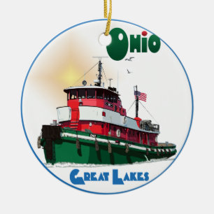 Tugboat Ohio Keramikornament