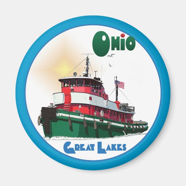 Tugboat Ohio Magnet (Vorne)