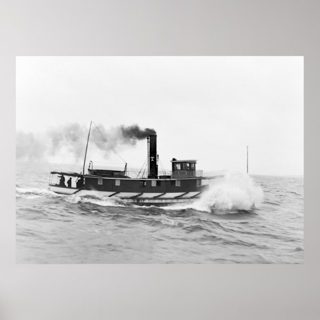 Tugboat William Sprague, Ende des 19. Jahrhunderts Poster (Vorne)