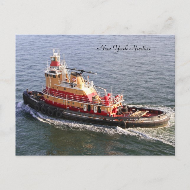 Tugboat, Zachary Reinhauer, New York Postkarte (Vorderseite)