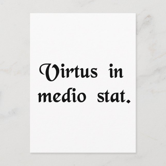 Tugend steht in der Mitte. Postkarte (Vorderseite)