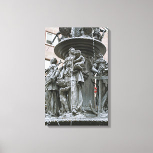 Tugendbrunnen in Nürnberg Leinwanddruck