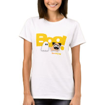 Tugg Boo! Weiße T - Shirts (Gelb)