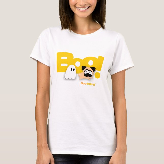 Tugg Boo! Weiße T - Shirts (Gelb) (Vorderseite)