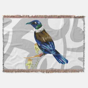 Tui koru Muster Decke