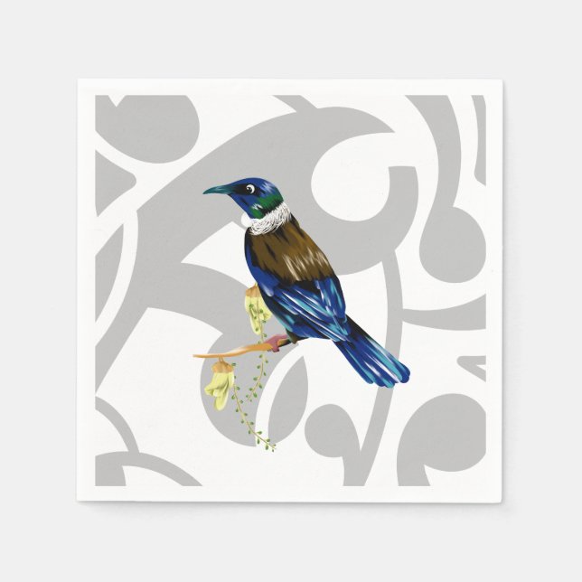 Tui NZ Bird Serviette (Vorderseite)