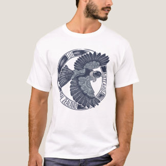 Tui Woodcut Druckstil T-Shirt