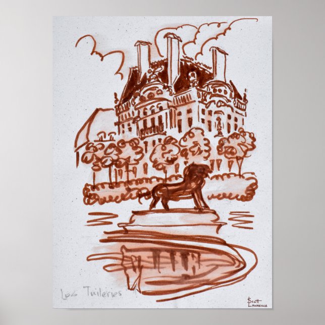 Tuileries Garden by Louvre | Paris, Frankreich Poster (Vorne)