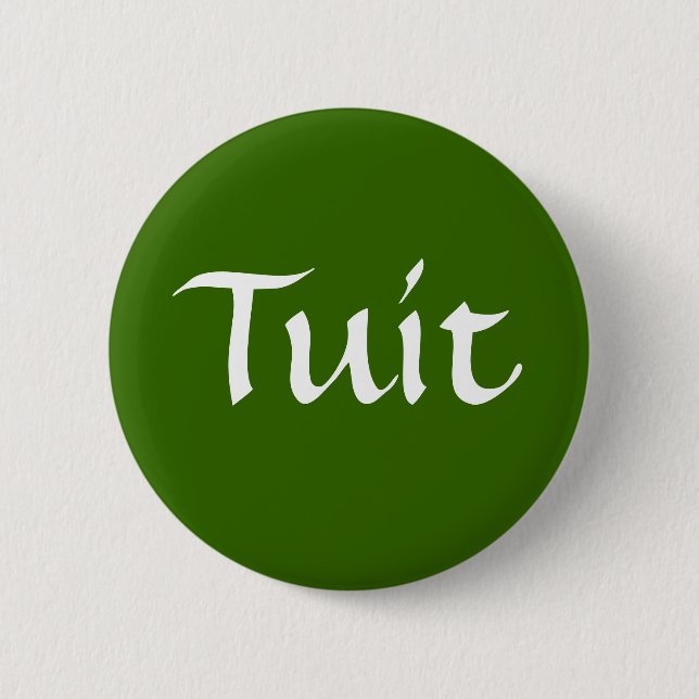 Tuit, Olivgrün Button (Vorderseite)
