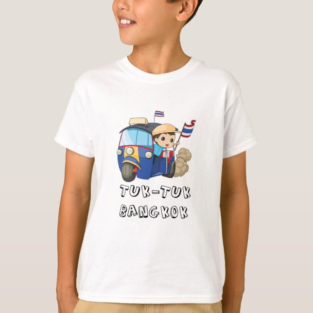 Tuk Tuk Bangkok Thailand Souvenirtext T-Shirt (Vorderseite)