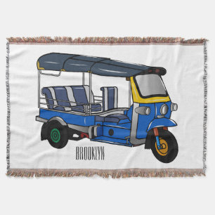 Tuk Tuk Cartoon Illustration Decke