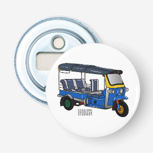 Tuk Tuk Cartoon Illustration Flaschenöffner