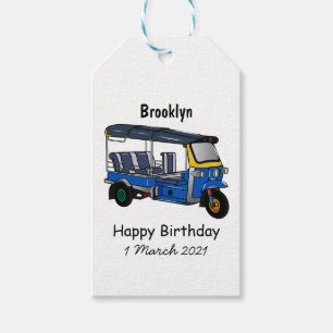 Tuk Tuk Cartoon Illustration Geschenkanhänger