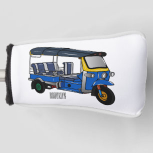 Tuk Tuk Cartoon Illustration Golf Headcover