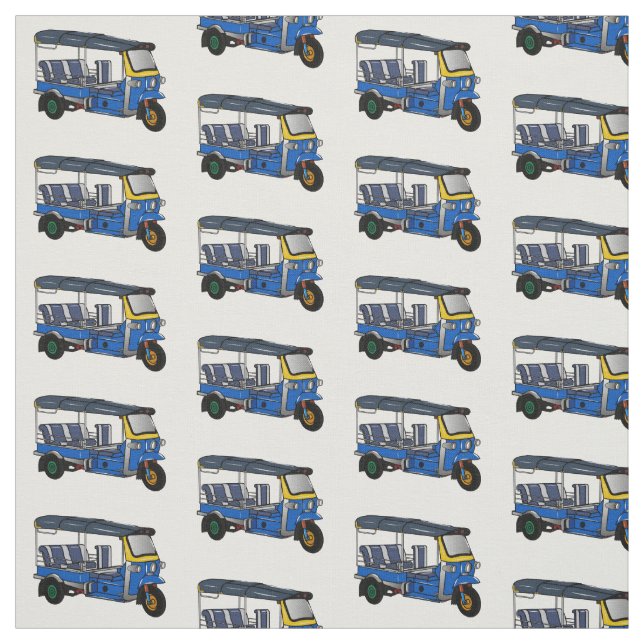 Tuk Tuk Cartoon Illustration Stoff (Muster)