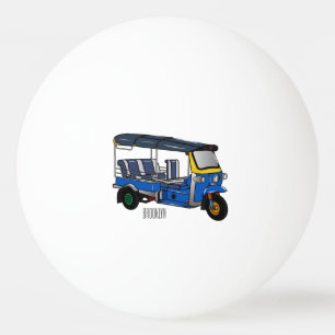 Tuk Tuk Cartoon Illustration Tischtennisball