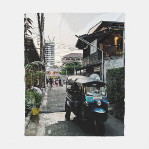 Tuk Tuk in Bangkok Thailand Fleecedecke