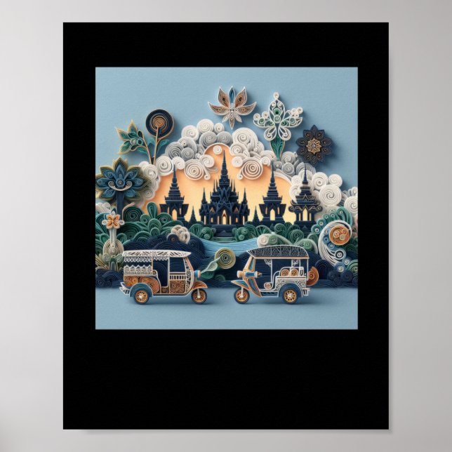 Tuk Tuk Thailand #6 Aufkleber Poster (Vorne)