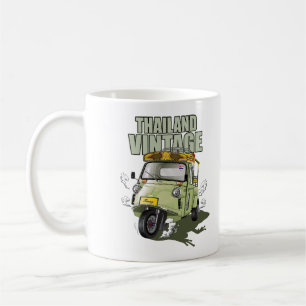 Tuk Tuk-Vintage-Taxi in Thailand grünes Auto Kaffeetasse