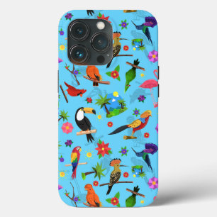 Tukan Flamingo und Arara nahtloses Vögel-Muster Case-Mate iPhone Hülle