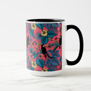 Tukan-Garten in Rot und Blau Tasse