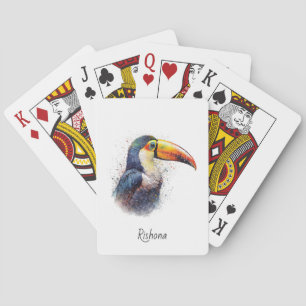 Tukan in tropischer Pracht, individuell Spielkarten