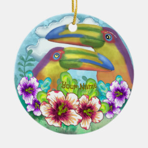 Tukan-Liebhaber Keramik Ornament