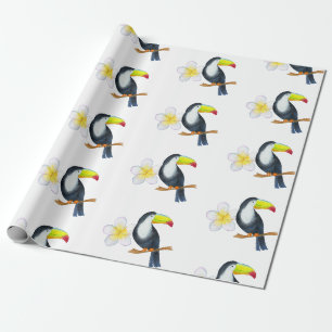 Tukan-Tropen-Aquarell-Sommerparty Geschenkpapier