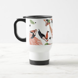 Tukan Vögel Sommer Tropische Grünflächen Kunst Reisebecher