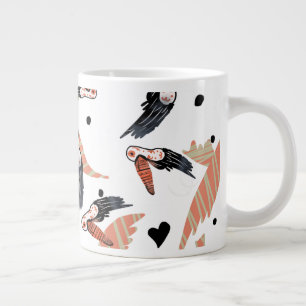 Tukan Vögel Sommer Tropische Grünpflanzen Kunst Jumbo-Tasse