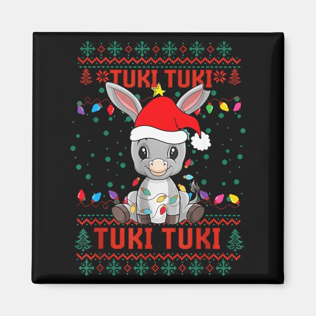 Tuki Tuki Santa Hat Spanish Mexican Christmas Swea Magnet (Vorne)