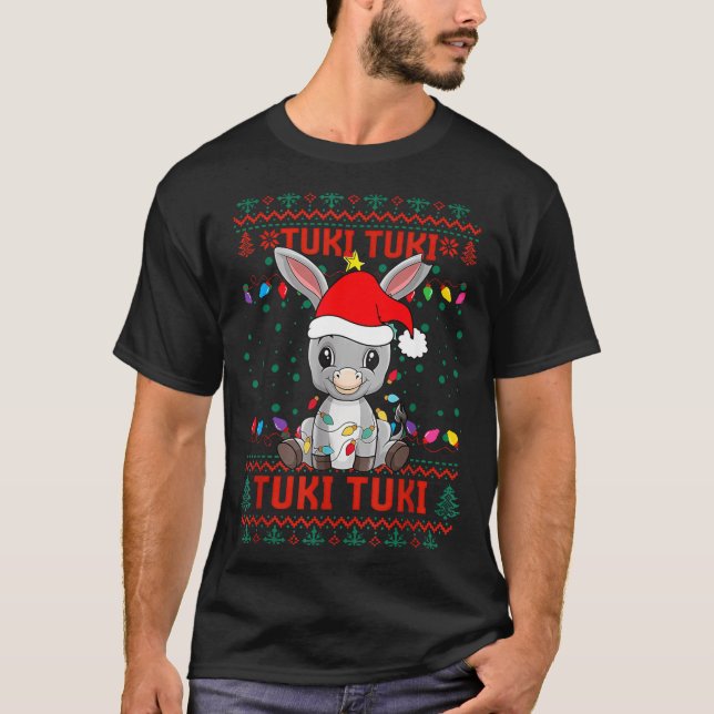 Tuki Tuki Santa Hat Spanish Mexican Christmas Swea T-Shirt (Vorderseite)