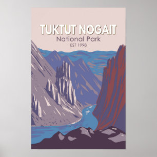 Tuktut Nogait Nationalpark Kanada Reise Vintage Poster