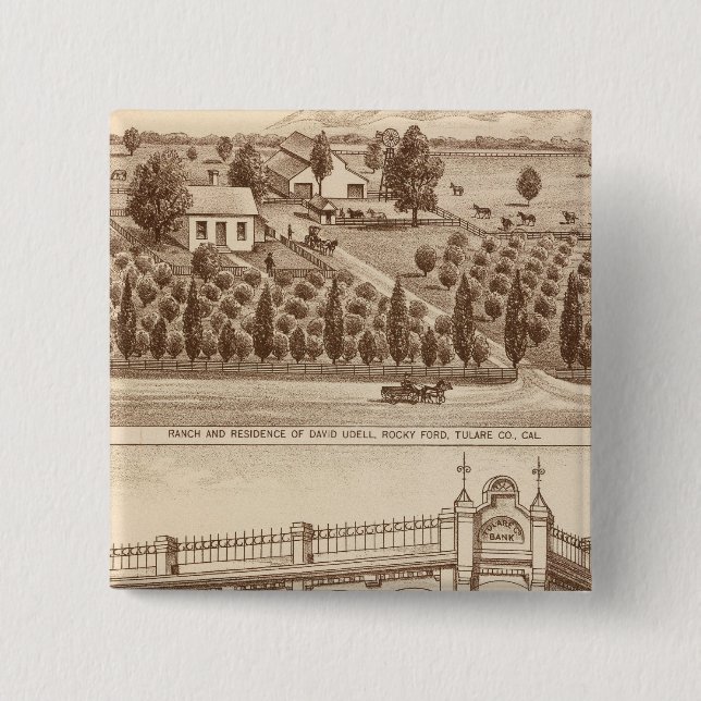 Tulare Landkreis Bank Button (Vorderseite)