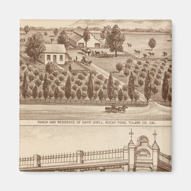 Tulare Landkreis Bank Magnet (Vorne)