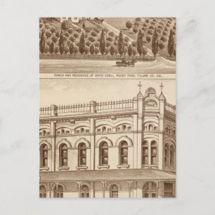 Tulare Landkreis Bank Postkarte